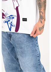 Stay Groovy White Oversized T-shirt Men