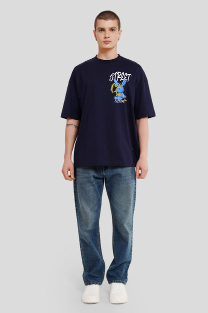 Street Culture Navy Blue Printed T-Shirt