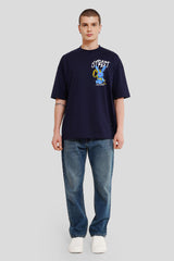 Street Culture Navy Blue Printed T-Shirt