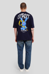 Street Culture Navy Blue Printed T-Shirt