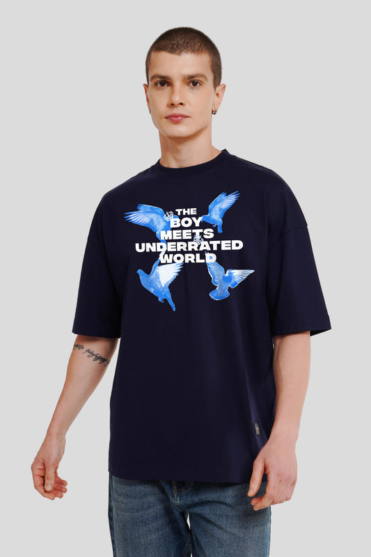The Boy Meets Underrated World Navy Maritime Printed T-Shirt