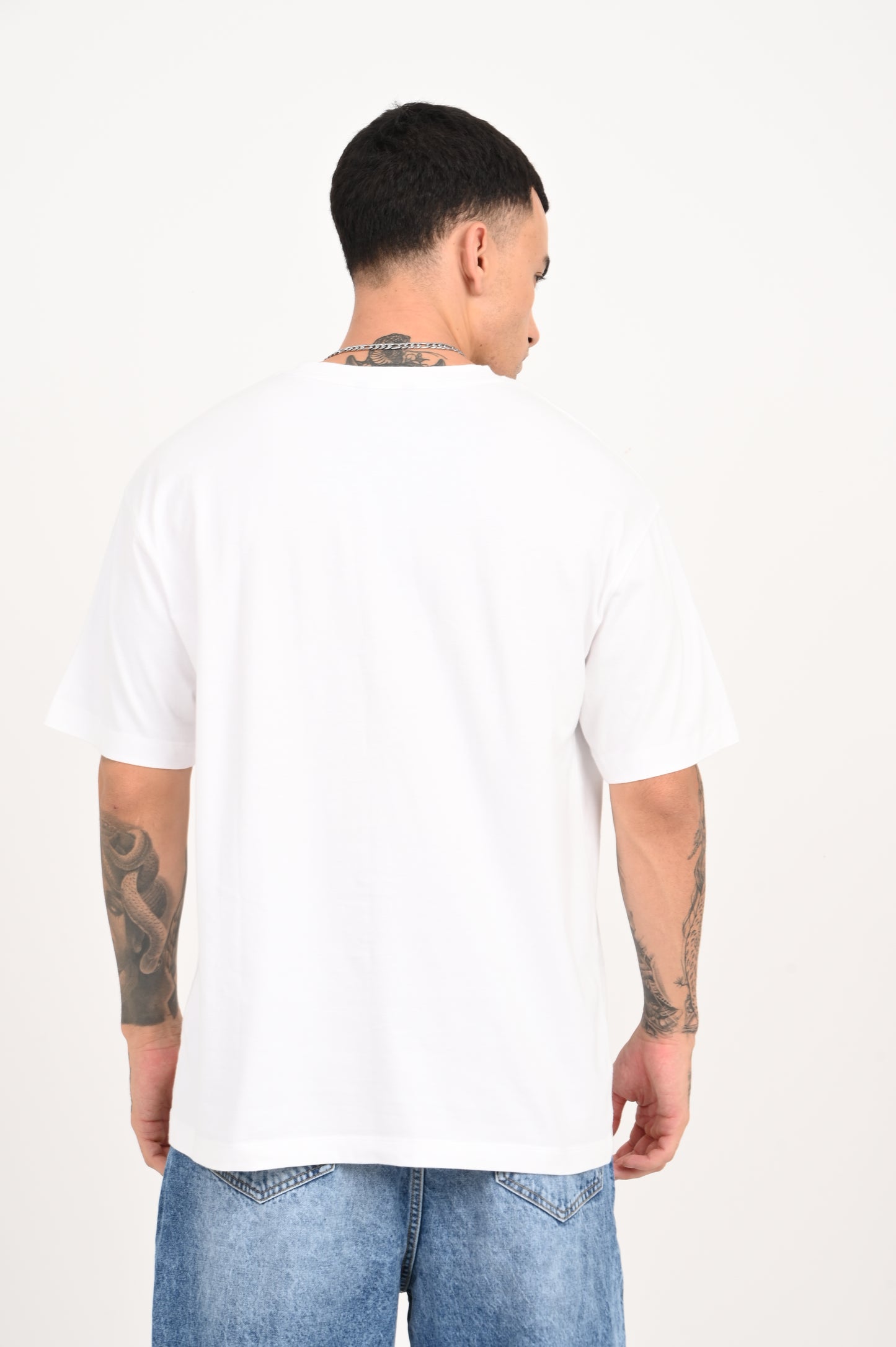 The Rebel White Oversized Fit T-Shirt Men Pic 3