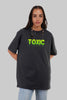 Toxic Black Oversized Fit T-Shirt Women Pic 1