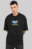 Scenic Route Postcard Black Baggy Fit T-Shirt Men Pic 1
