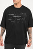 World Map Travel Black Baggy Fit T-Shirt Men Pic 2