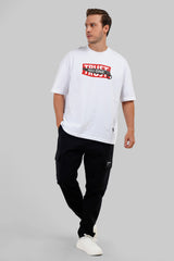 Trust No One White Baggy Fit T-Shirt Men