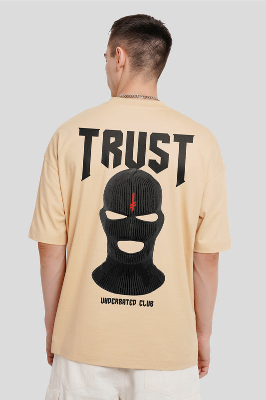 Trust Beige Baggy Fit T-Shirt Men
