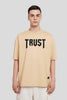 Trust Beige Baggy Fit T-Shirt Men