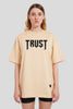 Trust Beige Oversized Fit T-Shirt Women