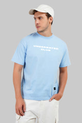 Turning Dreams into Reality Powder Blue Printed T-Shirt