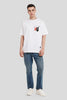 URC Tag White Oversized Fit T-Shirt Men Pic 3