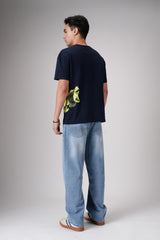 Light Grey Blue Men's Baggy Jeans