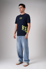 Light Grey Blue Men's Baggy Jeans