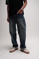 Vintage Blue Men's Baggy Fit Jeans