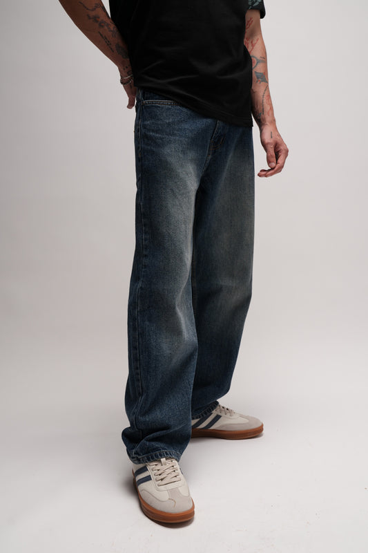 Vintage Blue Men's Baggy Fit Jeans