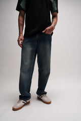 Vintage Blue Men's Baggy Fit Jeans