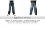 Product image showing front and back views of medium wash Baggy Relaxed Fit Denims, 