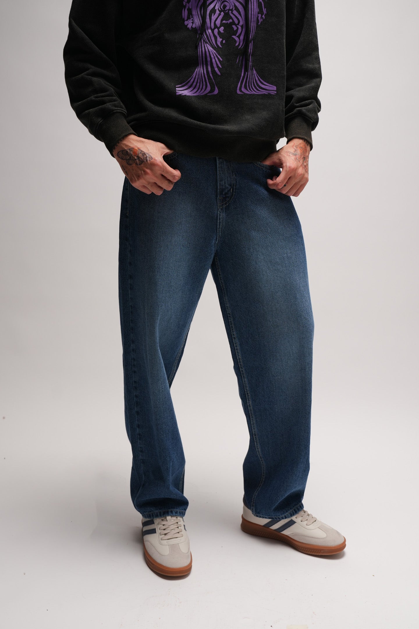 Denim Blue Men's Baggy Jeans