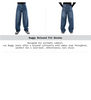 Product image showing front and back views of  Baggy Relaxed Fit Denims, 
