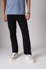 Deep Black Men's Baggy Jeans