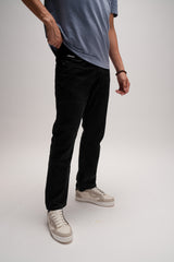 Deep Black Men's Baggy Jeans