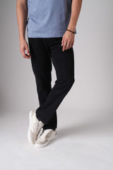 Deep Black Men's Baggy Jeans