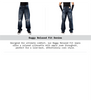 Product image showing front and back views of  Baggy Relaxed Fit Denims, 