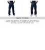 Product image showing back views of dark blue Regular Fit Denims, with a description.
