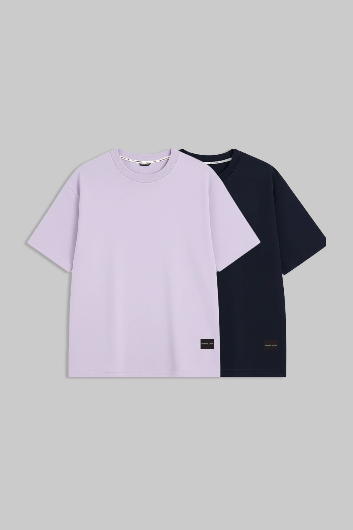 Pack of 2 Oversized T-shirts - Lilac/ Navy Blue