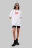 URC Logo White Oversized Fit T-Shirt Women