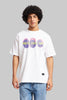 Underrated Club Airbrush Effect White Oversized Fit T-Shirt Men Pic 1