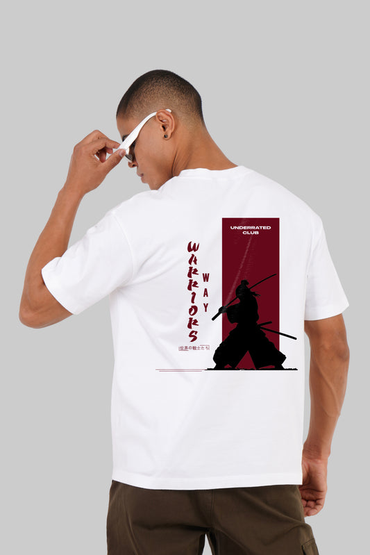 Warriors Way White Oversized Fit T-Shirt Men Pic 1