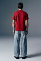 Solid Red Half Sleeves T-Shirt For Men Regular Fit