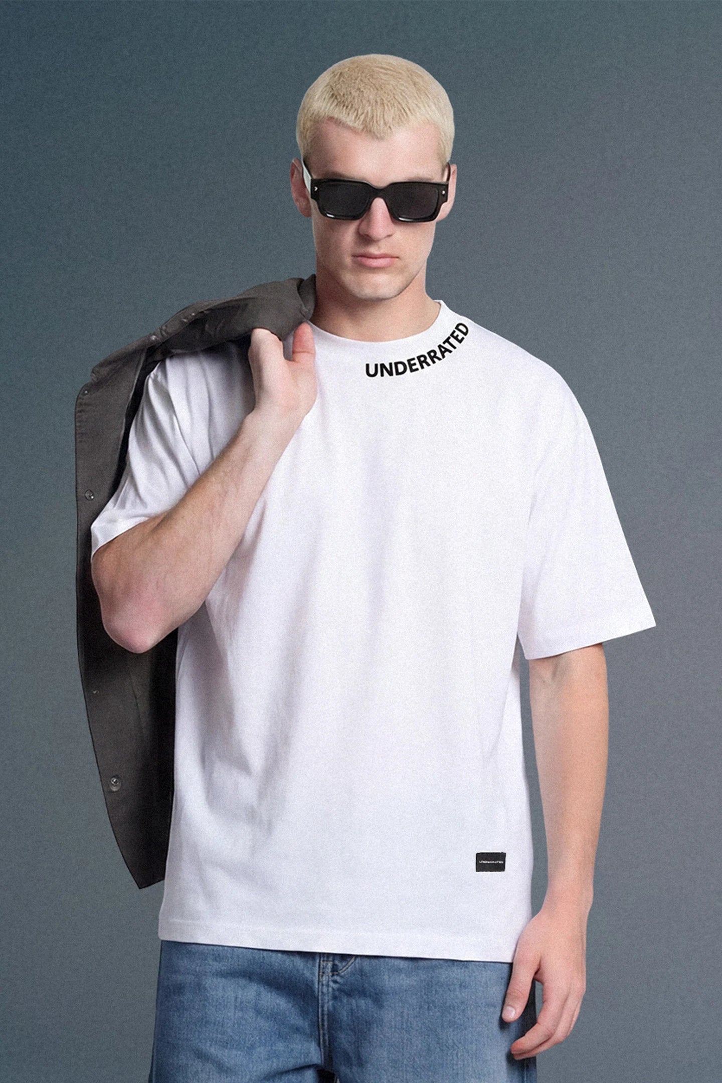 Underrated Curve White Oversized T-shirt