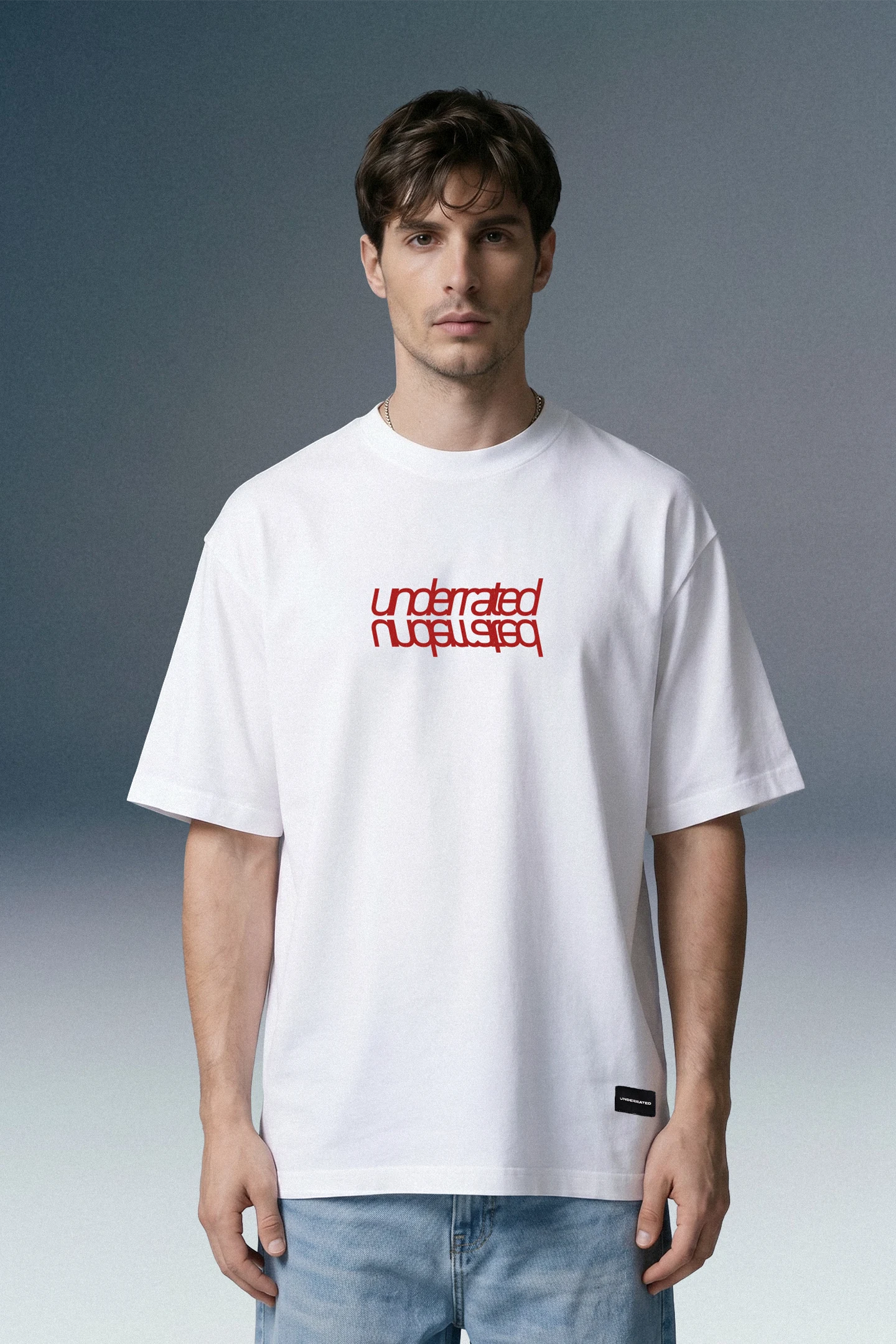 Underrated Mirror White Oversized T-shirt