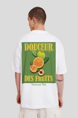 Douceur Fruits White Baggy Fit T-Shirt Men Pic 1