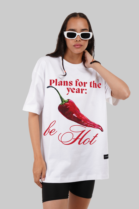 Chilli Mood White Oversized T-shirt Women