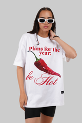Chilli Mood White Oversized T-shirt Women