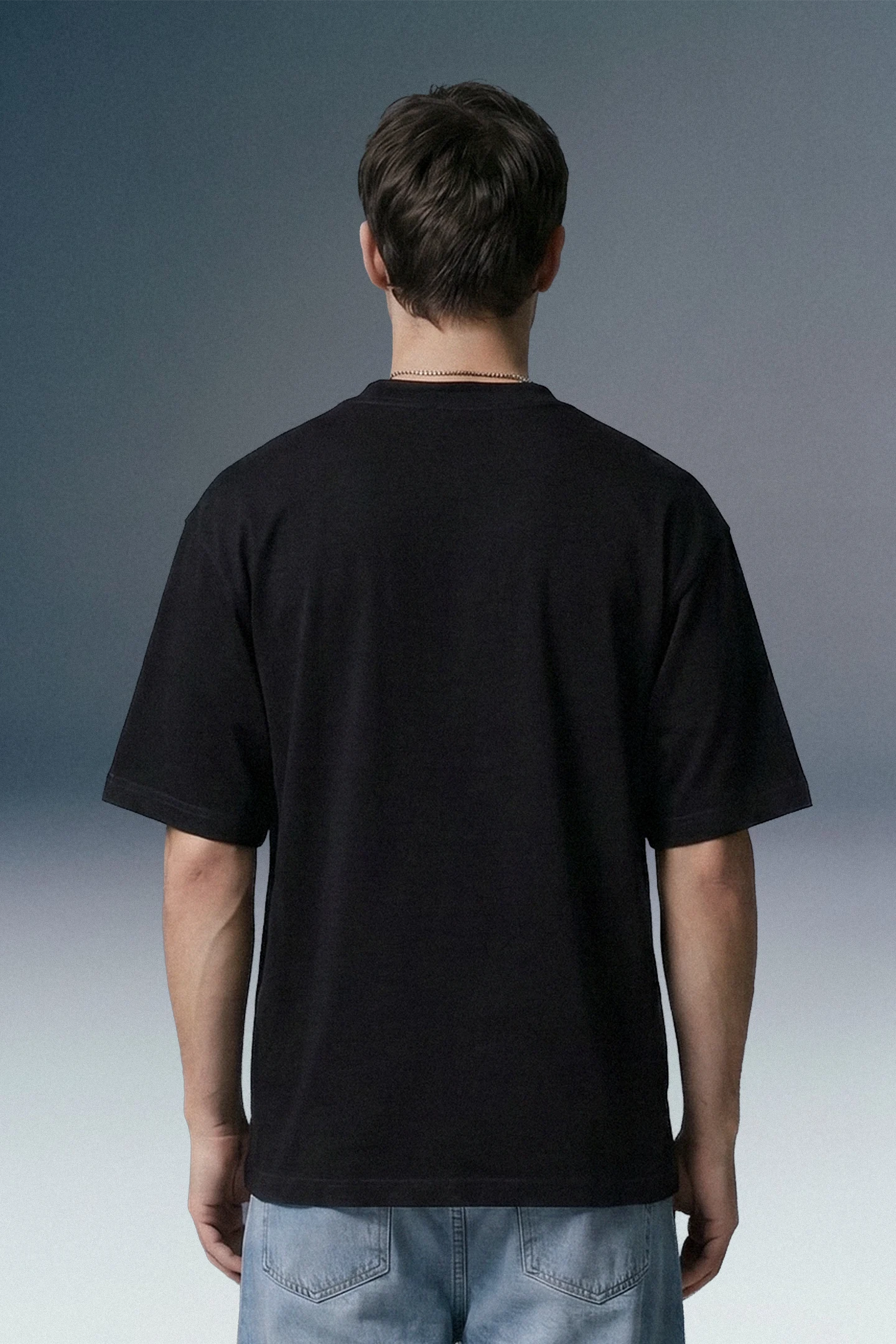 Minimal Logo Black Oversized T-shirt