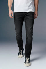 Black Mid Rise Men's Slim Fit Jeans