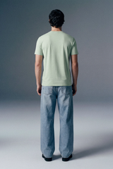 Solid Pastel Green Half Sleeves T-Shirt For Men Regular Fit