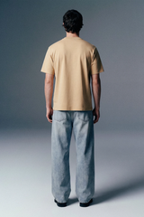Underrated Curve Beige Regular Fit T-shirt