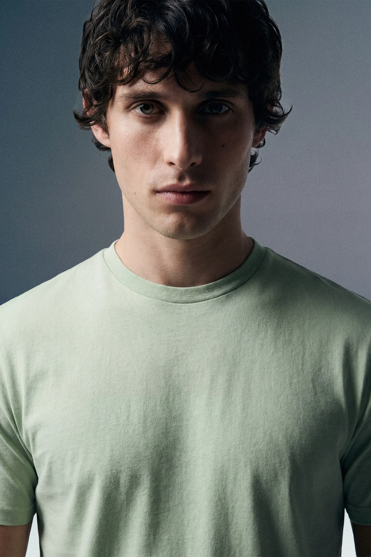 Solid Pastel Green Half Sleeves T-Shirt For Men Regular Fit