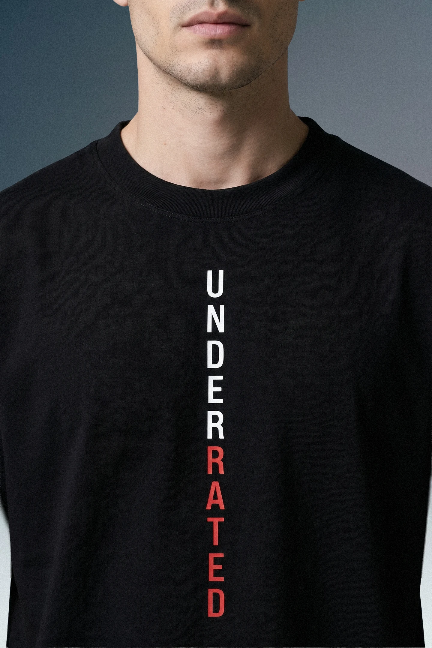 Line Logo Black Oversized T-shirt