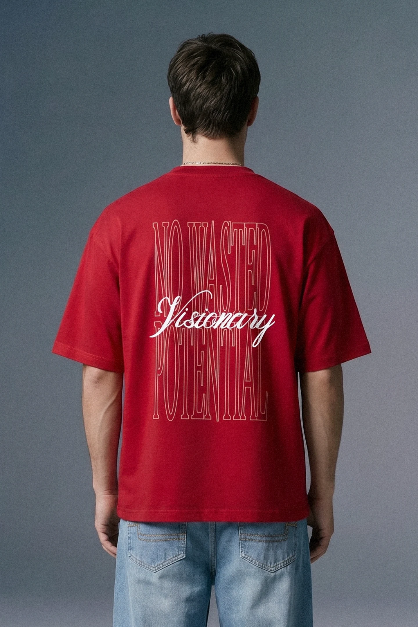 Visionary Red Oversized T-shirt