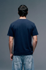 Solid Navy Blue Half Sleeves T-Shirt For Men Regular Fit