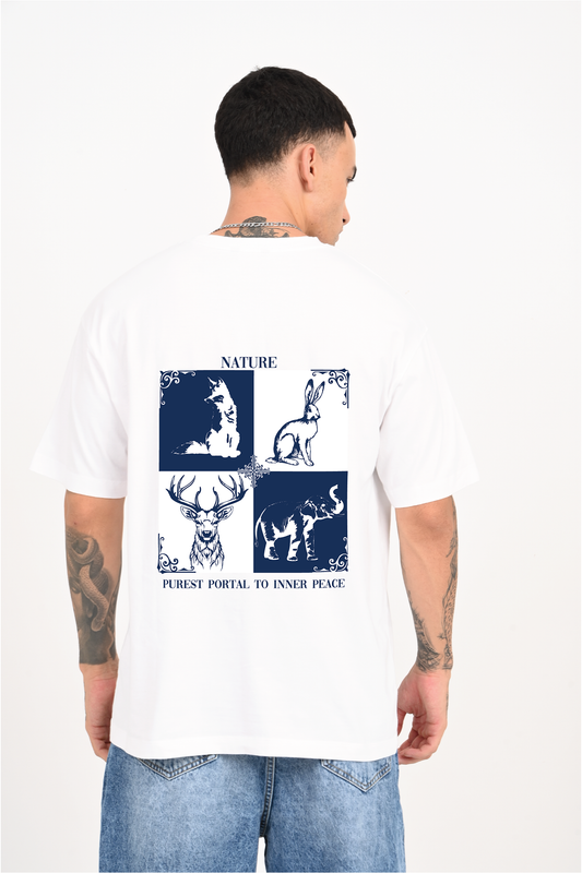 Into the Nature White Oversized T-shirt
