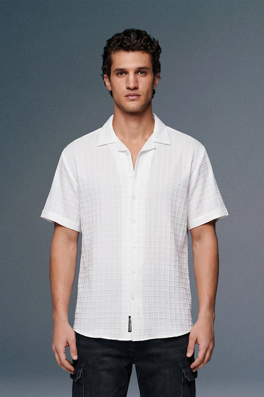 White Textured Shirt