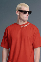 Underrated Curve Red Oversized T-shirt (UNISEX)