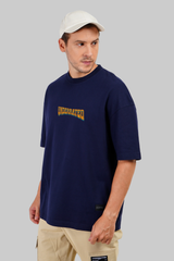Sanskari Sounds Navy Blue Baggy Fit T-Shirt Men Pic 2